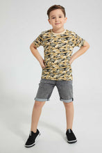 Load image into Gallery viewer, Redtag-Olive-Dinosaur-T-Shirt-All-Over-Prints-Boys-2 to 8 Years
