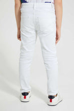 Load image into Gallery viewer, White Twill Stretched Jean
