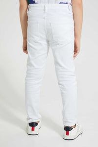 White Twill Stretched Jean