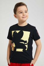 تنزيل الصورة على معرض الصور، Redtag-Black-Jerry-Print-T-Shirt-All-Over-Prints-Boys-2 to 8 Years
