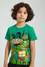 تنزيل الصورة على معرض الصور، Redtag-Green-Turtles-T-Shirt-Character-Boys-2 to 8 Years
