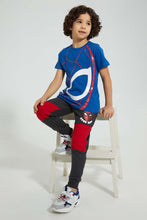 تنزيل الصورة على معرض الصور، Redtag-Blue-Spiderman-T-Shirt-Character-Boys-2 to 8 Years
