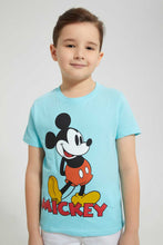 تنزيل الصورة على معرض الصور، Redtag-Blue-Mickey-T-Shirt-All-Over-Prints-Boys-2 to 8 Years
