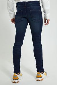 Redtag-Rinse-Wash-5-Pocket-Knit-Denim-Jean-Jeans-Slim-Fit-Men's-