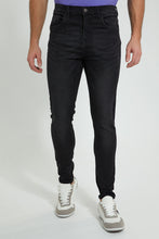 Load image into Gallery viewer, Redtag-Charcoal-5-Pocket-Knit-Denim-Jean-Jeans-Slim-Fit-Men&#39;s-
