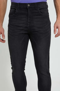 Redtag-Charcoal-5-Pocket-Knit-Denim-Jean-Jeans-Slim-Fit-Men's-