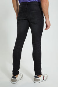 Redtag-Charcoal-5-Pocket-Knit-Denim-Jean-Jeans-Slim-Fit-Men's-