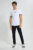 Redtag-Black-5-Pocket-Knit-Denim-Jean-Jeans-Slim-Fit-Men's-