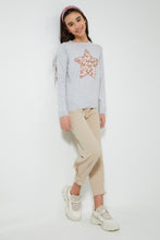 تنزيل الصورة على معرض الصور، Redtag-Grey-Melange-Butterfly-Pullover-Jumpers-Senior-Girls-9 to 14 Years
