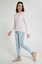 Load image into Gallery viewer, Redtag-Pink-L/S-Front-Pleating-Top-Long-Sleeves-Senior-Girls-9 to 14 Years
