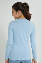 Load image into Gallery viewer, Redtag-Lt-Blue-Long-Sleeve-Graphic-T-Shirts-Graphic-Prints-Senior-Girls-9 to 14 Years
