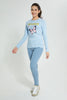 Redtag-Lt-Blue-Long-Sleeve-Graphic-T-Shirts-Graphic-Prints-Senior-Girls-9 to 14 Years