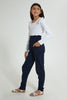 Redtag-Black-White-Stripes-Plaid-Trouser-Cargo-Pants-Senior-Girls-9 to 14 Years