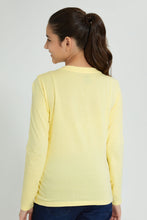 Load image into Gallery viewer, Redtag-Yellow-Long-Sleeve-Graphic-T-Shirts-Graphic-Prints-Senior-Girls-9 to 14 Years
