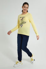 Load image into Gallery viewer, Redtag-Yellow-Long-Sleeve-Graphic-T-Shirts-Graphic-Prints-Senior-Girls-9 to 14 Years
