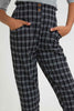Redtag-Grey/White-Stripes-Plaid-Trouser-Cargo-Pants-Senior-Girls-9 to 14 Years
