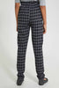 Redtag-Grey/White-Stripes-Plaid-Trouser-Cargo-Pants-Senior-Girls-9 to 14 Years