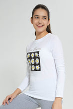 Load image into Gallery viewer, Redtag-White-Long-Sleeve-Graphic-T-Shirts-Graphic-Prints-Senior-Girls-9 to 14 Years
