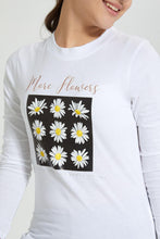 Load image into Gallery viewer, Redtag-White-Long-Sleeve-Graphic-T-Shirts-Graphic-Prints-Senior-Girls-9 to 14 Years
