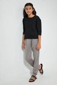 Redtag-Grey-Jogger-Cargo-Pants-Senior-Girls-9 to 14 Years