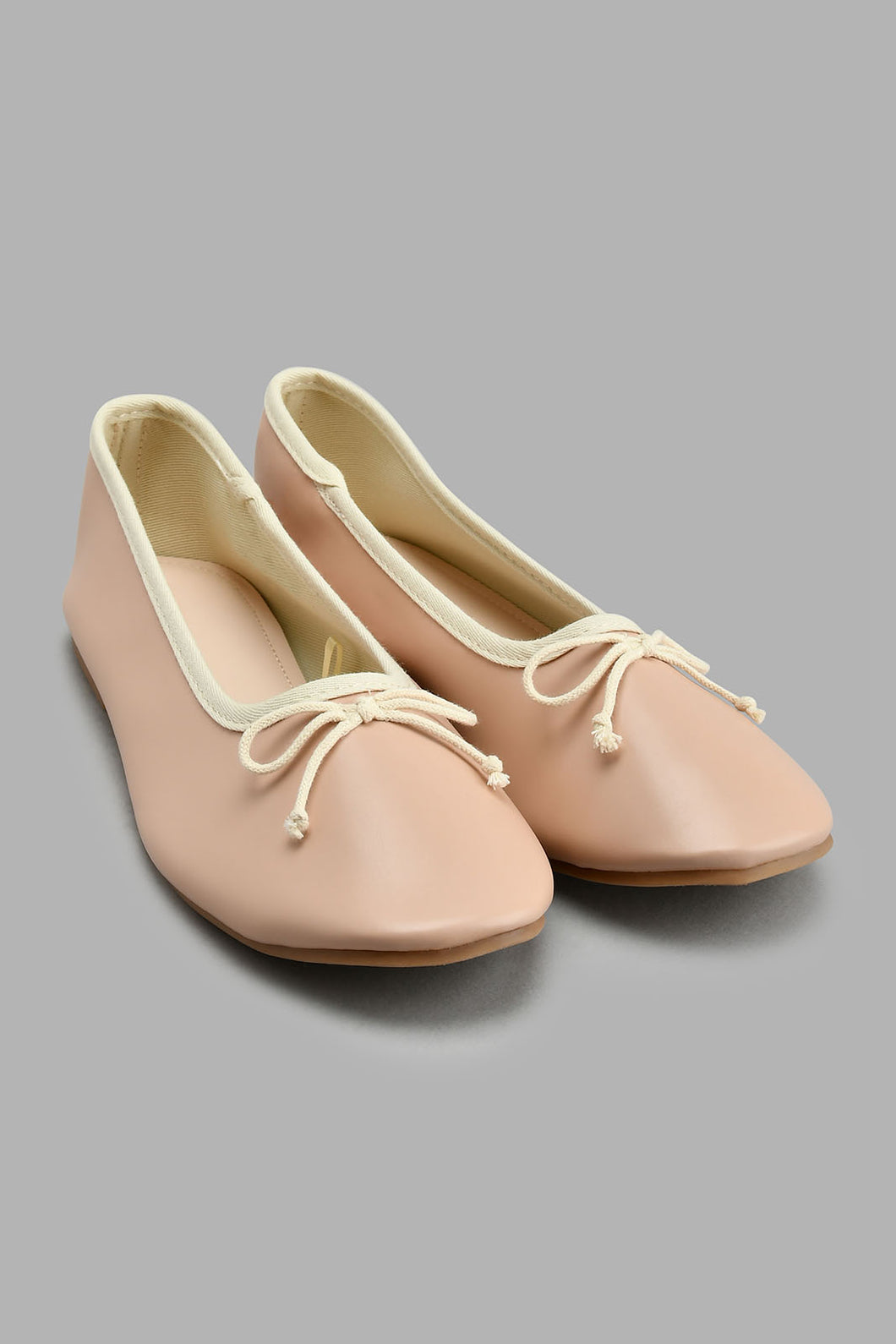 Redtag-Pink-Bow-Trim-Ballerina-Colour:pink,-Filter:Girls-Footwear-(5-to-14-Yrs),-GSR-Casual-Shoes,-New-In,-New-In-GSR-FOO,-Non-Sale,-S22A,-Section:Kidswear-Senior-Girls-5 to 14 Years