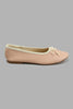 Redtag-Pink-Bow-Trim-Ballerina-Colour:pink,-Filter:Girls-Footwear-(5-to-14-Yrs),-GSR-Casual-Shoes,-New-In,-New-In-GSR-FOO,-Non-Sale,-S22A,-Section:Kidswear-Senior-Girls-5 to 14 Years