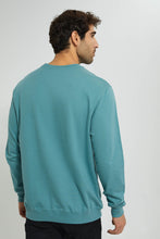 تنزيل الصورة على معرض الصور، Redtag-Green-Crew-Neck-Sweatshirt-Sweatshirts-Men&#39;s-
