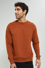 تنزيل الصورة على معرض الصور، Redtag-Rust-Crew-Neck-Sweatshirt-Sweatshirts-Men&#39;s-
