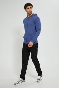 Redtag-Blue-Zipper-Hoodie-Sweatshirts-Men's-
