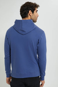 Redtag-Blue-Zipper-Hoodie-Sweatshirts-Men's-