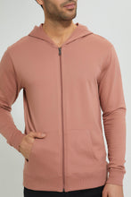 تنزيل الصورة على معرض الصور، Redtag-Pink-Zipper-Hoodie-Sweatshirts-Men&#39;s-
