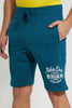 Redtag-Green-Terry-Shorts-With-Placement-Print-Active-Shorts-Men's-