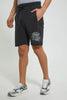 Redtag-Charcoal-Terry-Shorts-With-Placement-Print-Active-Shorts-Men's-