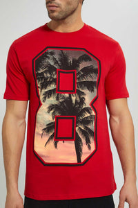 Redtag-Red-Digital-Printed-T-Shirt-Graphic-Prints-Men's-