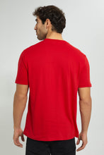 Load image into Gallery viewer, Redtag-Red-Digital-Printed-T-Shirt-Graphic-Prints-Men&#39;s-
