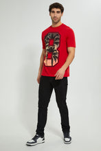 Load image into Gallery viewer, Redtag-Red-Digital-Printed-T-Shirt-Graphic-Prints-Men&#39;s-
