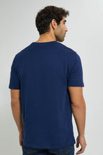 Load image into Gallery viewer, Redtag-Navy-Digital-Printed-T-Shirt-Graphic-Prints-Men&#39;s-
