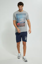 Load image into Gallery viewer, Redtag-Grey-Digital-Printed-T-Shirt-Graphic-Prints-Men&#39;s-
