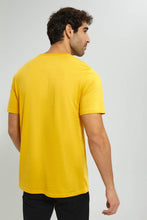 Load image into Gallery viewer, Redtag-Mustard-Digital-Printed-T-Shirt-Graphic-Prints-Men&#39;s-
