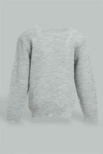 تنزيل الصورة على معرض الصور، Redtag-Grey-Melange-Printed-Pullover-Pullovers-Infant-Girls-3 to 24 Months
