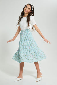 Redtag-White-Chiffly-Crop-Top-Blouses-Senior-Girls-9 to 14 Years