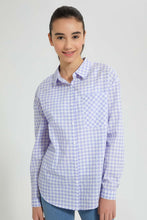 Load image into Gallery viewer, Redtag-Purple/White-Twofer-Shirt-Blouses-Senior-Girls-9 to 14 Years
