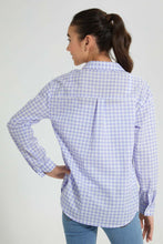 Load image into Gallery viewer, Redtag-Purple/White-Twofer-Shirt-Blouses-Senior-Girls-9 to 14 Years
