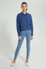 Redtag-Blue-SaT-Shirtn-Oversize-Crop-Shirt-Blouses-Senior-Girls-9 to 14 Years