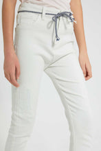 تنزيل الصورة على معرض الصور، Redtag-White-Skinny-Jean-With-Belt-Jeans-Skinny-Fit-Senior-Girls-9 to 14 Years
