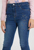 Redtag-Meduim-Wash-Skinny-High-Rise-Jean-With-Embroidery-Jeans-Skinny-Fit-Senior-Girls-9 to 14 Years