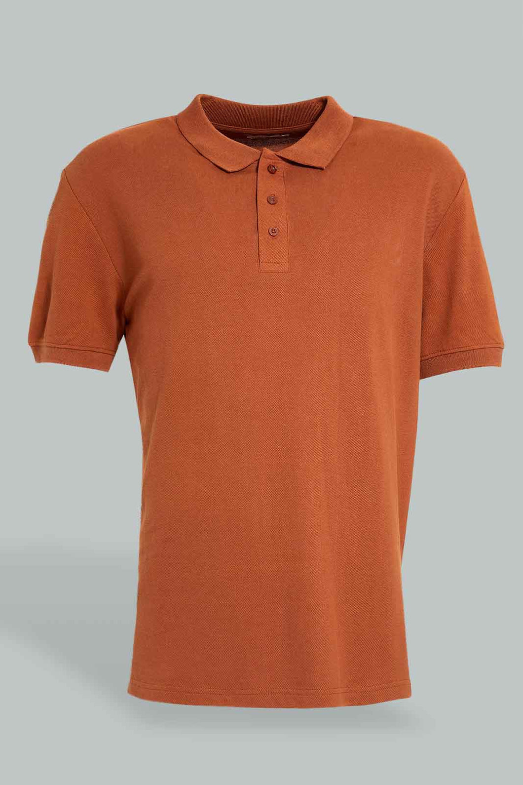 Redtag-Rust-Pique-Polo-Shirt-Polo-Shirts-Men's-