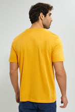 Load image into Gallery viewer, Redtag-Yellow-Graphic-T-Shirt-Graphic-Prints-Men&#39;s-
