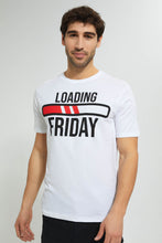 Load image into Gallery viewer, Redtag-White-Graphic-T-Shirt-Graphic-Prints-Men&#39;s-
