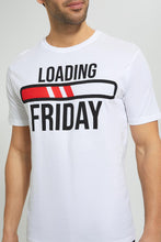 Load image into Gallery viewer, Redtag-White-Graphic-T-Shirt-Graphic-Prints-Men&#39;s-
